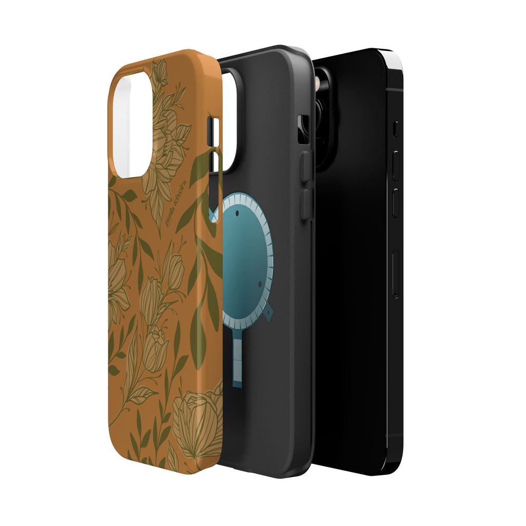 Floral Impact-Resistant Magnetic Phone Case