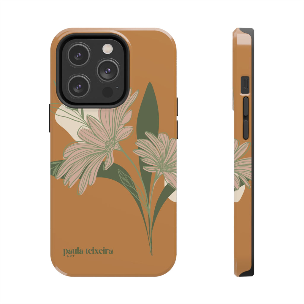 Floral Tough Phone Case - Durable Protection with Elegant Design