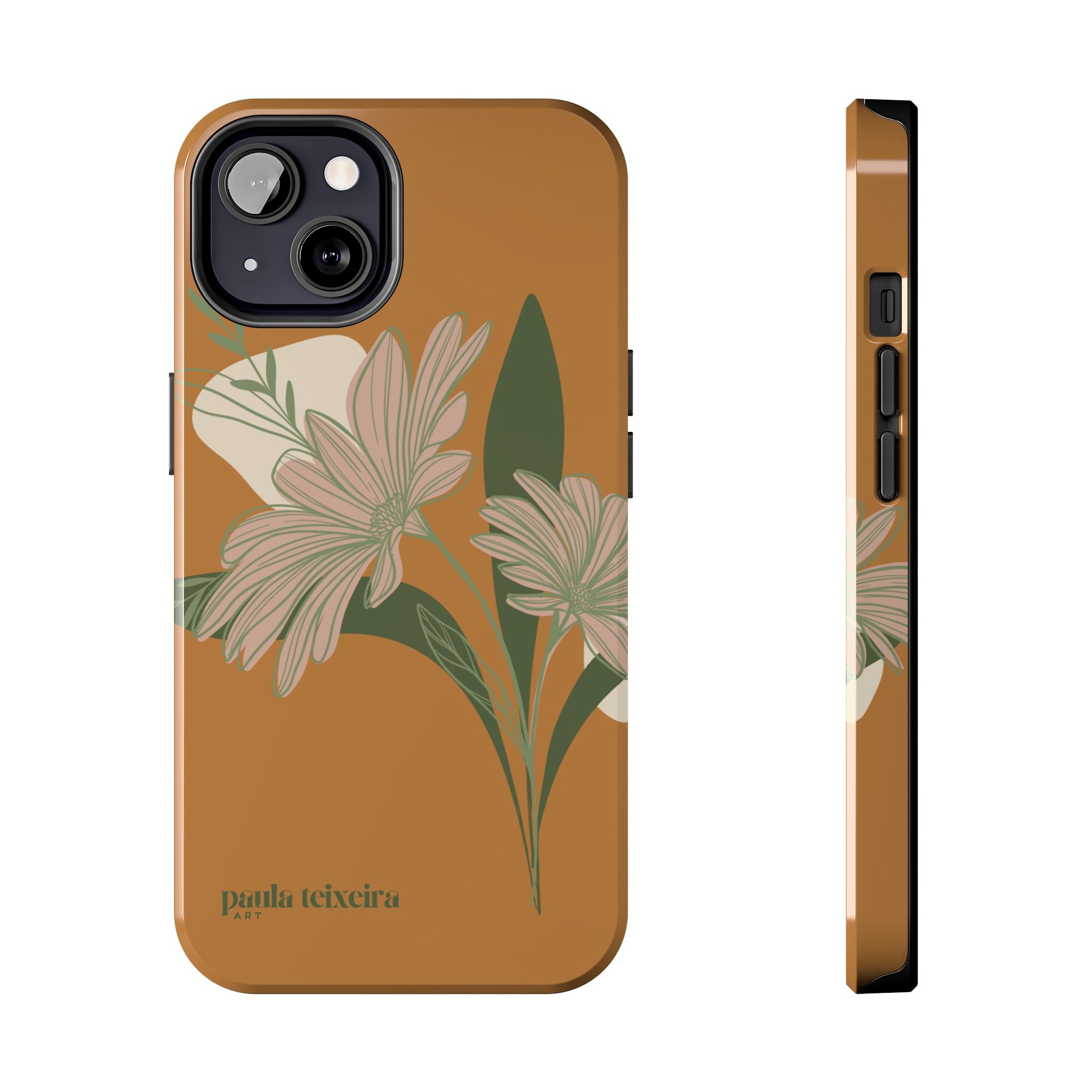 Floral Tough Phone Case - Durable Protection with Elegant Design
