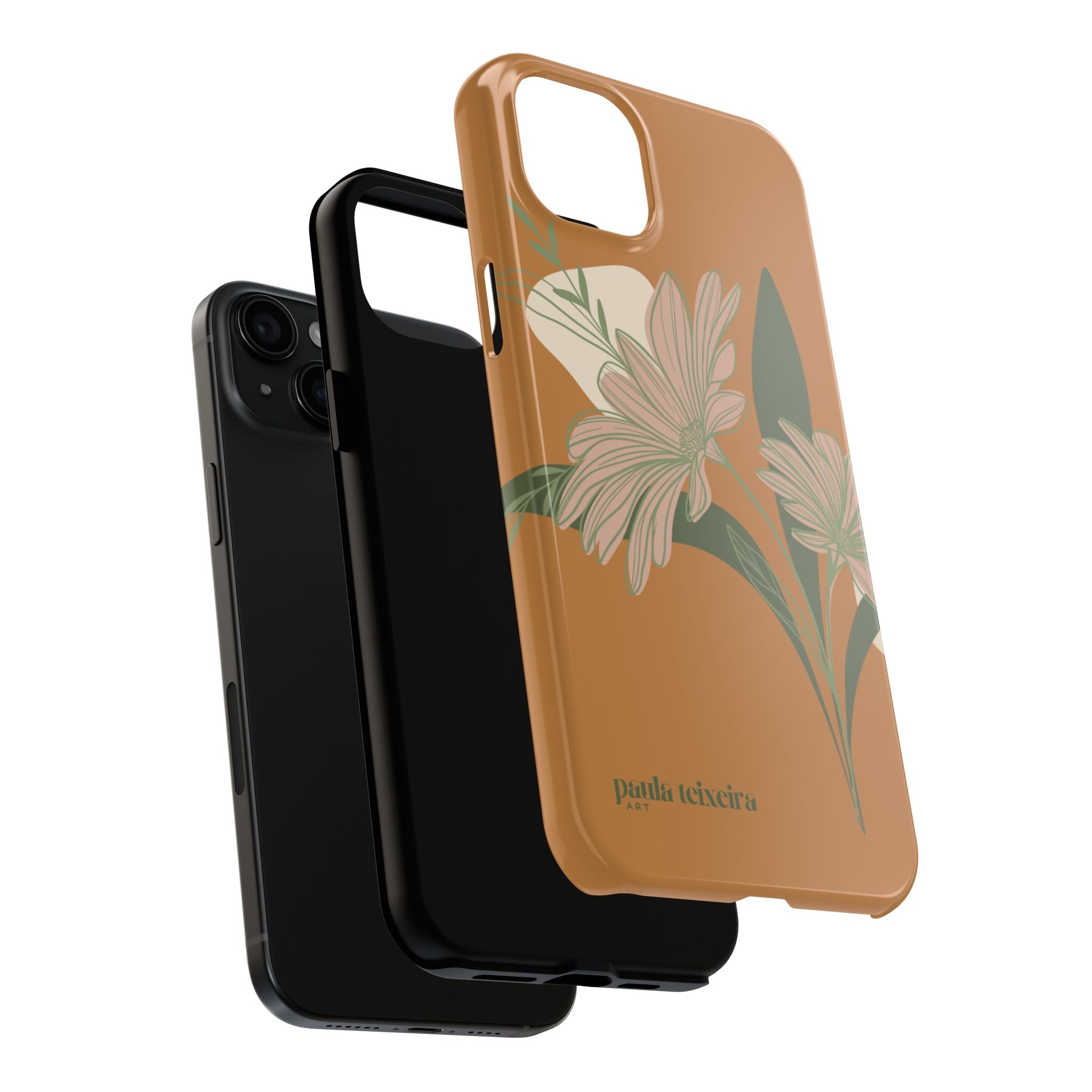 Floral Tough Phone Case - Durable Protection with Elegant Design
