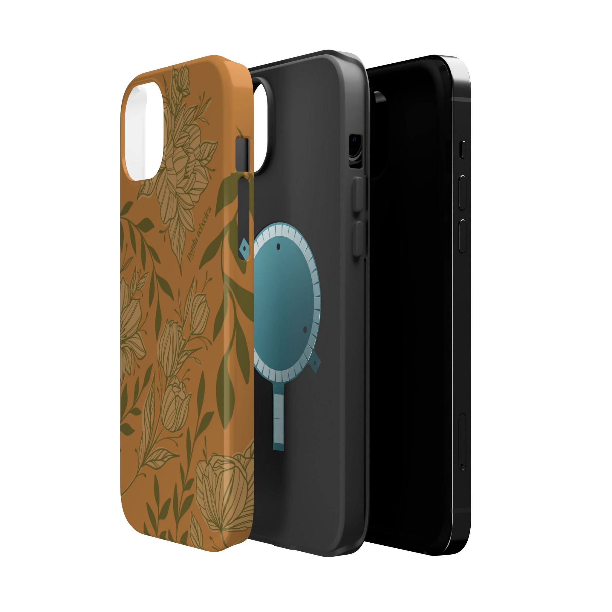 Floral Impact-Resistant Magnetic Phone Case