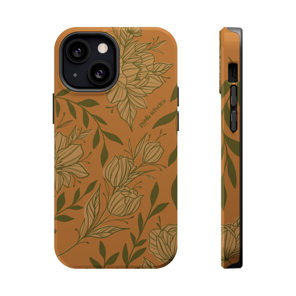 Floral Impact-Resistant Magnetic Phone Case