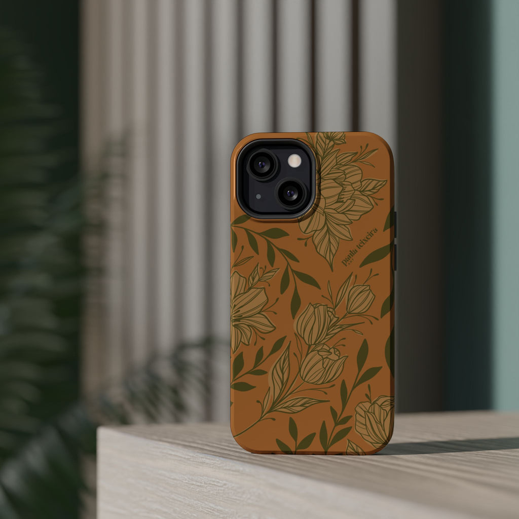 Floral Impact-Resistant Magnetic Phone Case