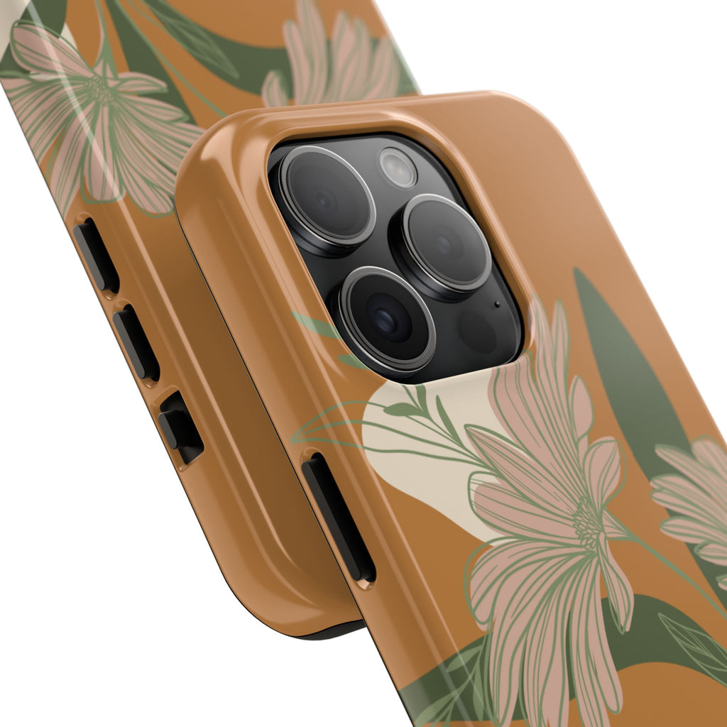Floral Tough Phone Case - Durable Protection with Elegant Design