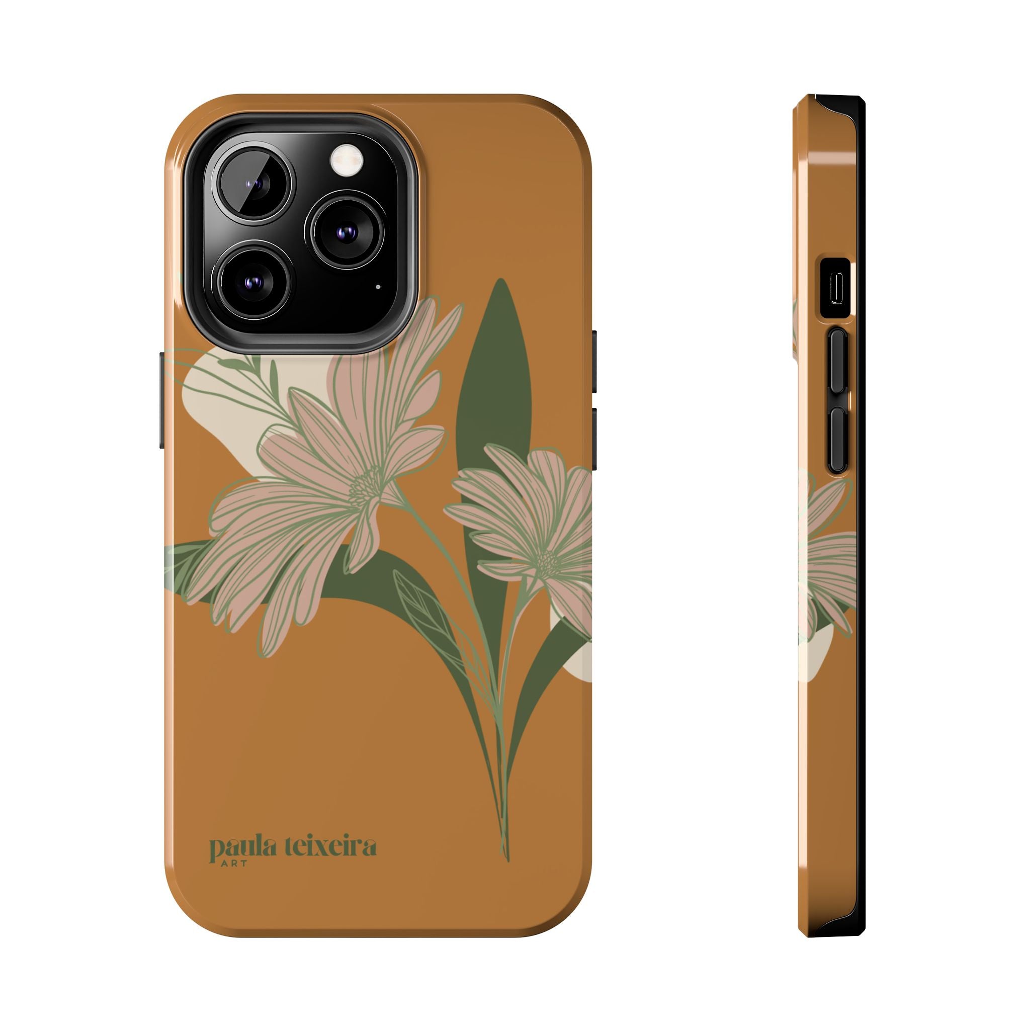 Floral Tough Phone Case - Durable Protection with Elegant Design