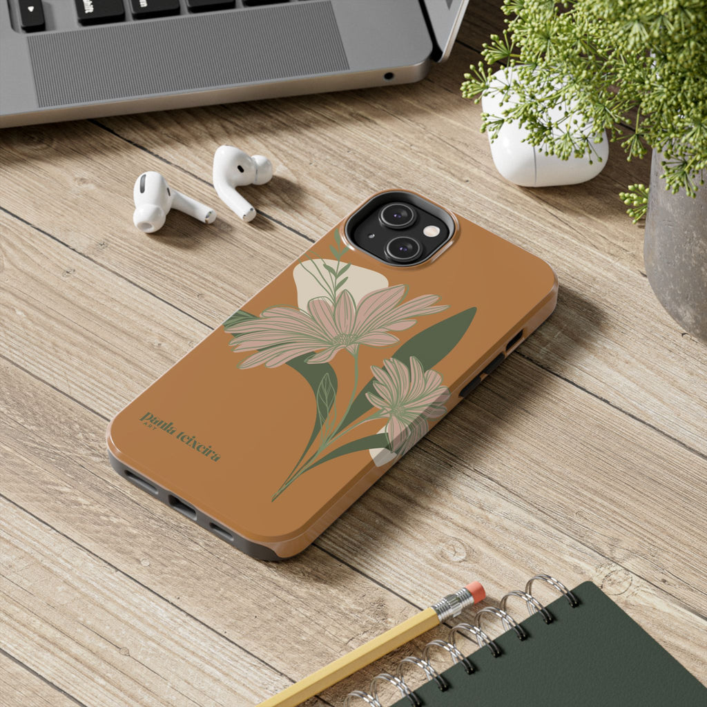 Floral Tough Phone Case - Durable Protection with Elegant Design